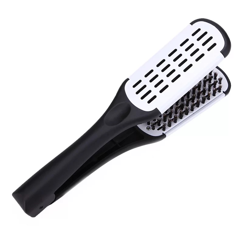 Professional Design Double Side 100% Boar Ceramic Thermal Hair Straightening Brush